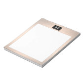 シックヴィンテージモノグラムバラ金ゴールドメモ帳 ノートパッド (回転)