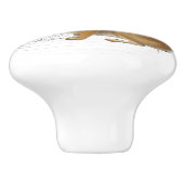 シックヴィンテージラビットファーンフランスのスクリプトノブ セラミックノブ (側面)