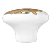 シックヴィンテージラビット&ムスカリフランスのスクリプトノブ セラミックノブ (側面)