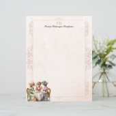 シックヴィンテージレディーティーモノグラムのステーショナリー紙 (スタンド正面)