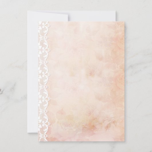 シックヴィンテージレースオールド紙イースターエッグ狩りパーティー 招待状 (裏面)