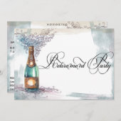 シックヴィンテージ退職パーティの招待状 招待状 (正面/裏面)