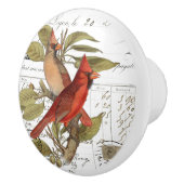 シックヴィンテージ（鳥）ショウジョウコウカンチョウオンブランチフランスのスクリプトノブ セラミックノブ (右)