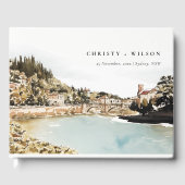 シックヴェローナアディゲリバーイタリアウォータカラー結婚ズ ゲストブック (正面)