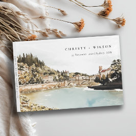 シックヴェローナアディゲリバーイタリアウォータカラー結婚ズ ゲストブック