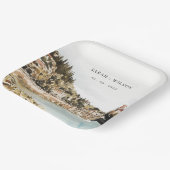 シックヴェローナアディゲリバーイタリアウォータカラー結婚ズ ペーパープレート (傾斜あり)