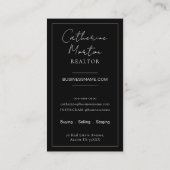 シック不動産仲介業者フォト実在エステート 名刺 (裏面)