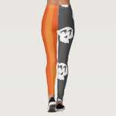 シック不気味ハロウィーンスカル&ストライプ レギンス (裏面)