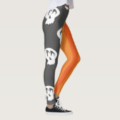 シック不気味ハロウィーンスカル&ストライプ レギンス (右)