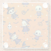 シック不気味ハロウィーン枕 – 無料フェスティバル ガラスコースター (裏面)