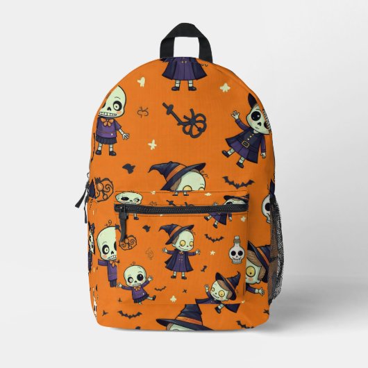 シック不気味ハロウィーン枕 – 無料フェスティバル プリントバックパック (正面)