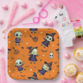 シック不気味ハロウィーン枕 – 無料フェスティバル ペーパープレート (パーティー)