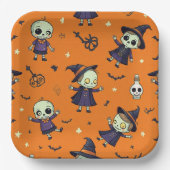 シック不気味ハロウィーン枕 – 無料フェスティバル ペーパープレート (正面)