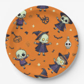 シック不気味ハロウィーン枕 – 無料フェスティバル ペーパープレート (正面)