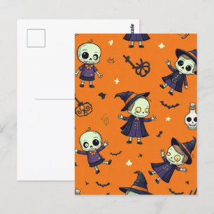 シック不気味ハロウィーン枕 – 無料フェスティバル ポストカード