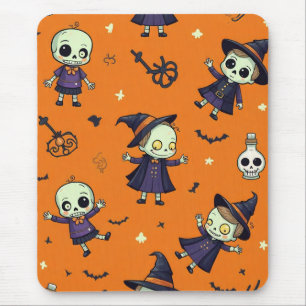 シック不気味ハロウィーン枕 – 無料フェスティバル マウスパッド