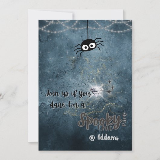 シック不気味ハローウィンパーティ招待状 招待状 (正面)