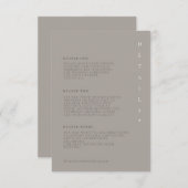 シック中和結婚詳細トープID1020 エンクロージャーカード (正面/裏面)