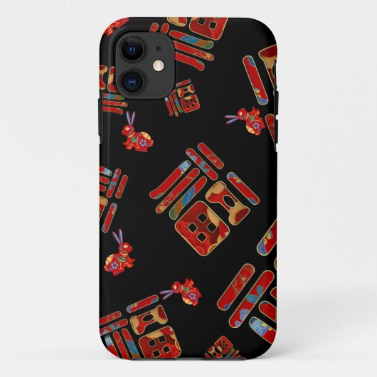 シック中国のキャラクター福恵みウサギ年 Case-Mate iPhoneケース (裏面)