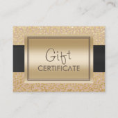 シック中立金ゴールドレオパード印刷ギフト証明書 割引カード (正面)