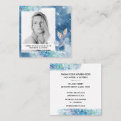 *~*シック人気があるヘアモデル女優フォトスター スクエア名刺 (正面/裏面)