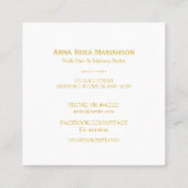 *~*シック人気がある金ゴールドダークパープル大理石爪、 ネイル スクエア名刺 (裏面)