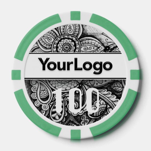 シック企業のイベント会社ホリデーオフィスパーティー ポーカーチップ (正面)