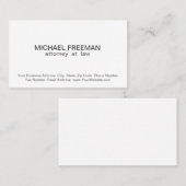 シック伝統的ホワイト弁護士名刺 名刺 (正面/裏面)