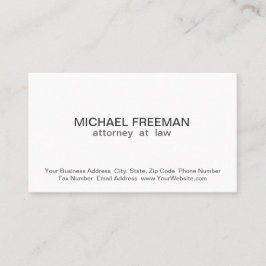 シック伝統的ホワイト弁護士名刺 名刺