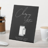 シック充電ス結婚テーション標識 台座サイン (インサイチュ)