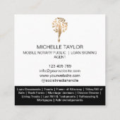 シック公証人ローン署名エージェントコンテンツライターコピー スクエア名刺 (裏面)