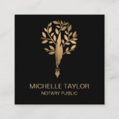 シック公証人ローン署名エージェントコンテンツライターコピー スクエア名刺 (正面)