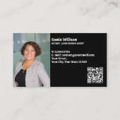 シック公証人公債署名写真QRコード 名刺 (裏面)