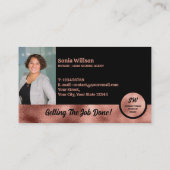 シック公証人公共バラ金ゴールド写真ローン署名 名刺 (裏面)