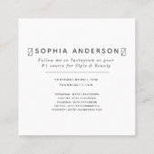 シック写モダン真ヴィンテージブルーソーシャルメディアをスクリプト化 コーリングカード (裏面)