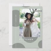 シック写真テンプレート大学院卒業式パーティー 招待状 (正面)