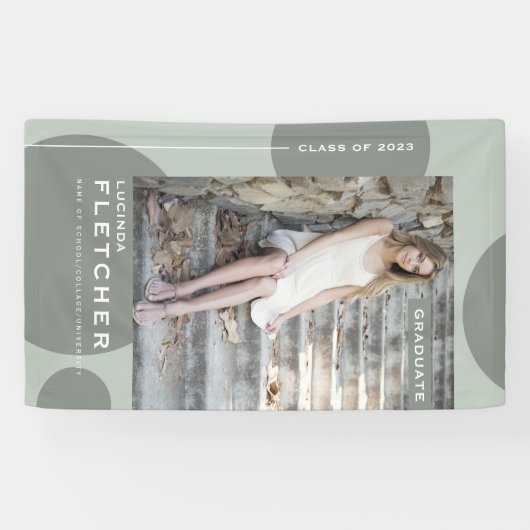 シック写真テンプレート大学院卒業式パーティー 横断幕 (横)