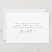 シック写真ユーカリ結婚スサンキューカード サンキューカード (裏面)