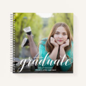 シック写真卒業パーティーゲストブック ノートブック (正面)