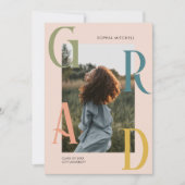 シック写真卒業パーティー招待状 招待状 (正面)