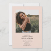 シック写真卒業パーティー招待状 招待状 (裏面)