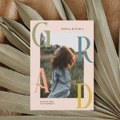 シック写真卒業パーティー招待状 招待状