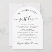 シック写真QRコードアーチ結婚披露宴 招待状 (正面)