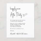 シック写真QRコードウェディングレセプション招待状 (正面)