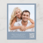 シック写真QRコードウェディングレセプション招待状 (裏面)