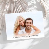 シック写真QRコー結婚ド 出欠カード