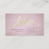 シック割引クーポンメイクアップ美しいサロンピンク金ゴールド 割引カード (裏面)