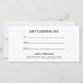 シック動揺してグレーサテン金ゴールドギフトカード (裏面)