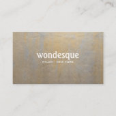 シック動揺してグレーサテン金ゴールドプロフェッショナル 名刺 (正面)