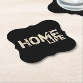 シック動揺してホームライフ |ラウンド紙コースター ペーパーコースター (アングル)